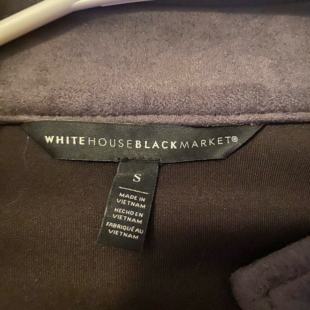 White House Black Market Dark Gray Faux-Suede Jacket - Picture 6 of 10